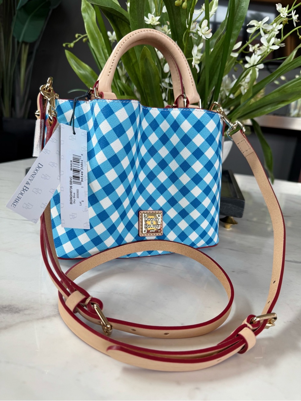 New Dooney & Bourke Mini Barlow Cotton/Leather Bag - Picture 3 of 16